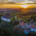 Sonnenaufgang über Schloss Hohenfels